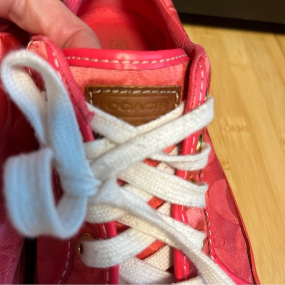 Coach Barrett Women Pink Sneakers Size 8B - Picture 8 of 10